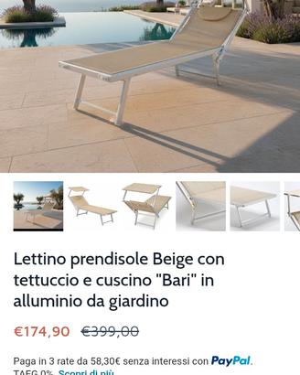 Lettino prendisole 