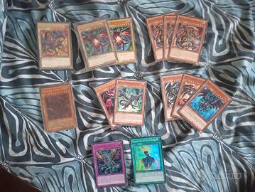 lotto carte di Yu-Gi-Oh drago nero occhi rossi 