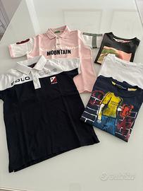 Stock t-shirt in cotone bimbo tg 6 anni