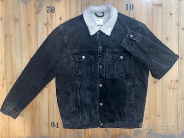 Giubbotto Jeans Bershka S (46) con collo in sherpa