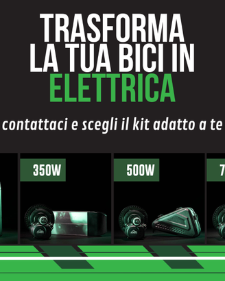 Trasforma la bici in elettrica con i nostri KIT