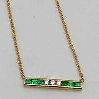 COLLANA ORO CON SMERALDI E DIAMANTI