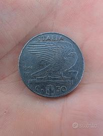 50 centesimi di lira anno 1941