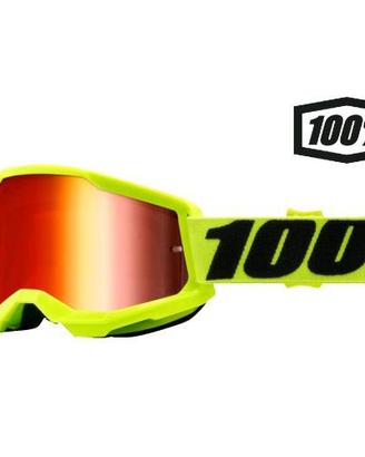 MASCHERA CROSS 100% STRATA 2 YELLOW LENTE A SPECCH