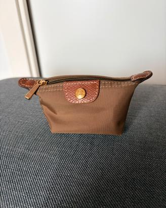 Bustina portamonete Longchamp color kaki