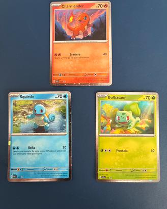 Charmender/Squirtle/Bulbasaur promo Holo ITA