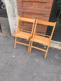 coppia sedie pieghevoli 