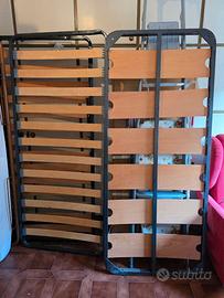 Reti singole/matrim, doghe/maglie + materassi