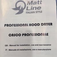 Casco asciuga capelli professionale