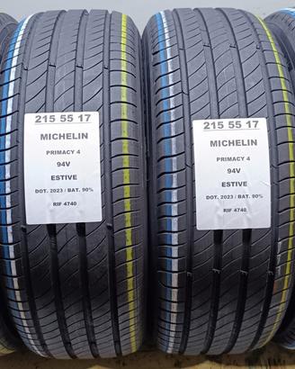 4 GOMME 215 55 17 MICHELIN RIF4740