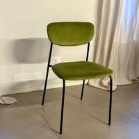 8 sedie da pranzo in velluto e metallo nuove