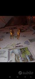 coppia cavalli ottone