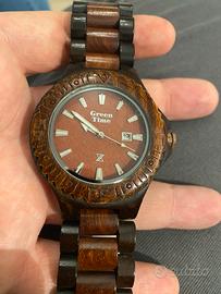 Orologio polso Green Time Zzero in legno naturale
