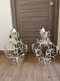 Coppia lampadari a sospensione stile shabby