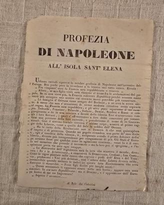 Profezia di Napoleone all'isola di Sant'Elena