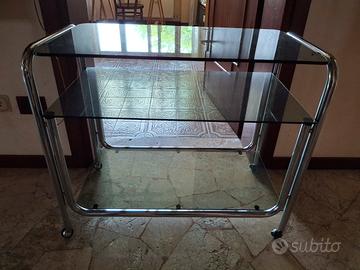 carrello design anni 70 cromo stile willy rizzo