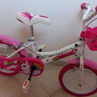 Bicicletta per bambina 14" eta 4/6 anni