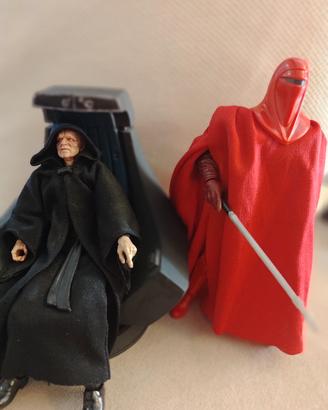 black series palapatine e guardia con trono