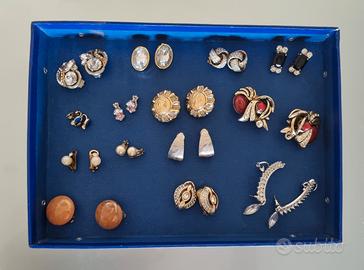 13 Paia Gioielli Orecchini A Clip Vintage.