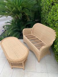 Salotto esterno rattan