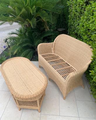 Salotto esterno rattan