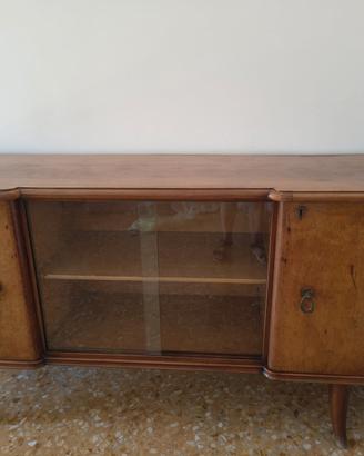 credenza vintage radica e vetro