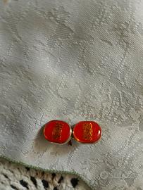 Gemelli da polso vintage in metallo dorato  