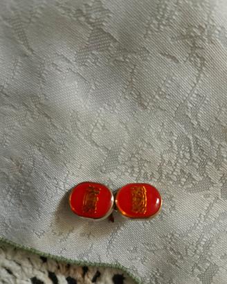 Gemelli da polso vintage in metallo dorato  