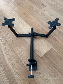 Braccio porta doppio monitor