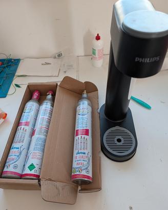 Gasatore philips + 3 bombole e bottiglia originale