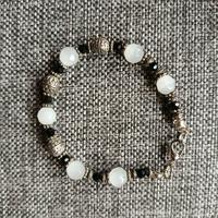 bracciale donna argento indiano e perle 