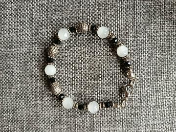 bracciale donna argento indiano e perle 