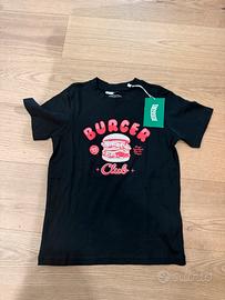 Maglietta Higgins Burger Club nera 122/128 cm