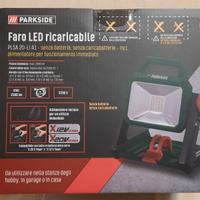 FARO LED Ricaric X20V+12V+Presa elettrica PARKSIDE