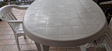 tavolo e sei sedie per terrazzo 