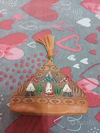 portamonete artigianale sardo in pelle 