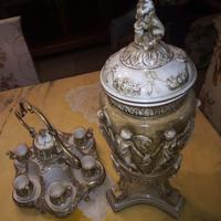set Teiera e vaso capodimonte