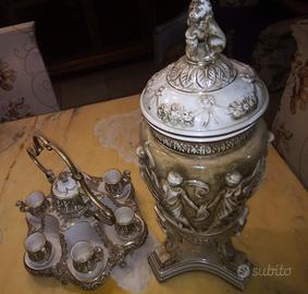 set Teiera e vaso capodimonte