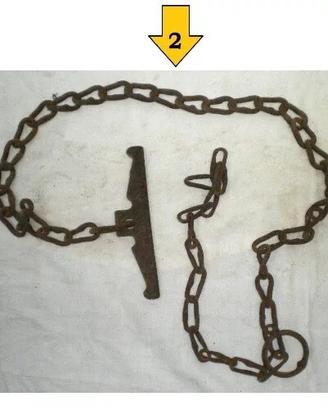 Catena da muro per animale toro mulo ferro battuto