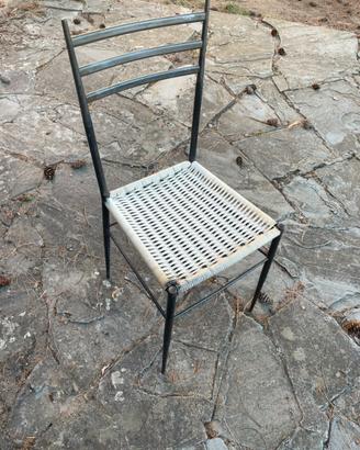 8 sedie in metallo e plastica