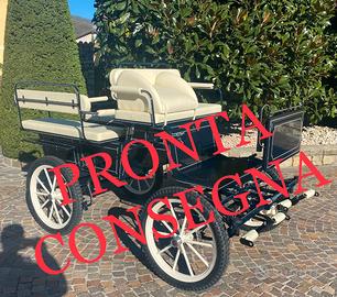 Carrozza per cavalli wagonet per doppio pony lunga