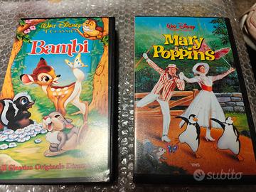 vhs Marry Poppins e Bambi 