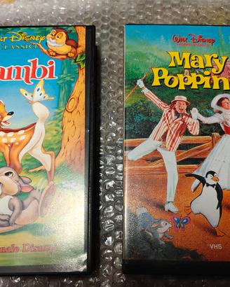 vhs Marry Poppins e Bambi 