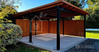 Tettoia in legno 6x6 m – 36 mq – Struttura solida