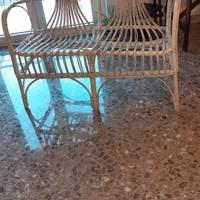 divano 2 posti in bambu bianco