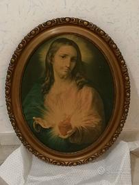 Quadro ovale sacro cuore di Gesù
