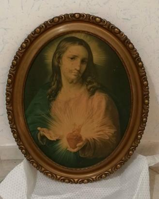 Quadro ovale sacro cuore di Gesù