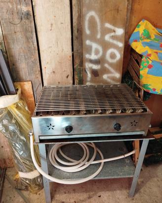 Griglia inox a gas