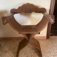 Sedia pieghevole in legno modello savonarola