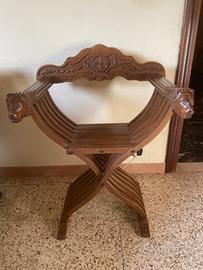 Sedia pieghevole in legno modello savonarola
